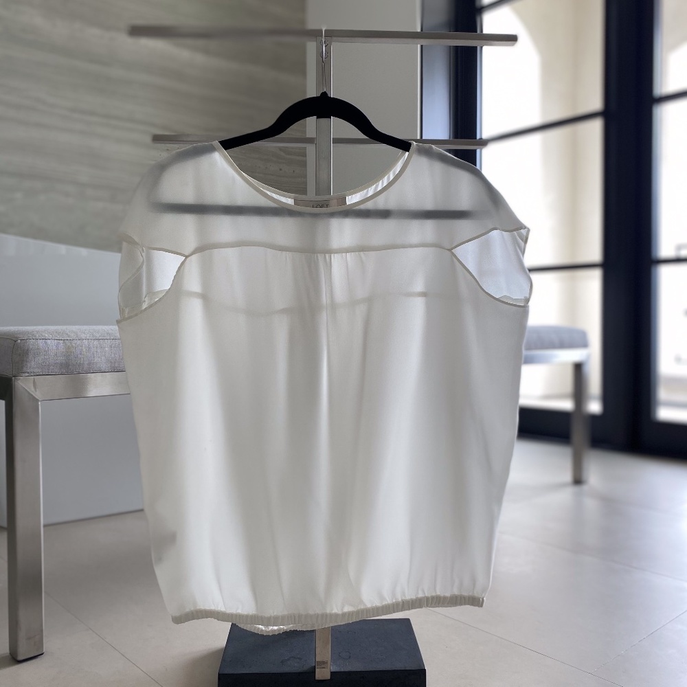 White Sheer Dressy Blouse